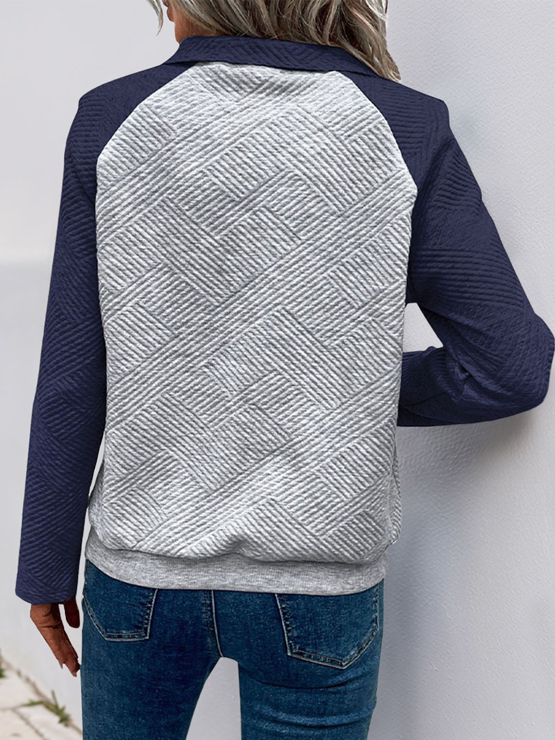 Women Button Closure Sweatshirt