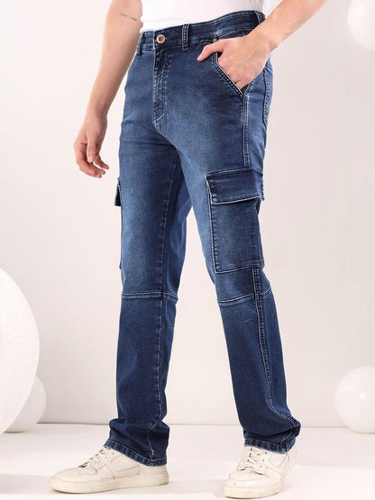 Men Regular Fit Mid-Rise Light Fade Jeans