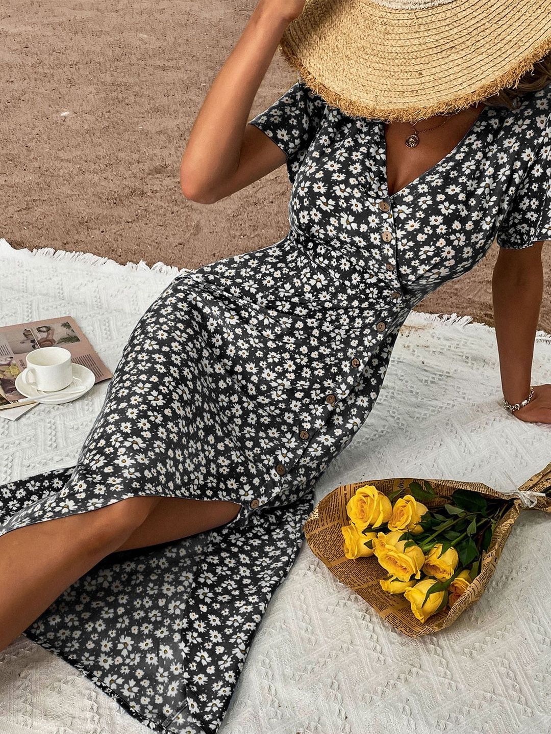 Floral Print Midi Dress