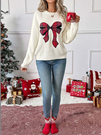 NOWI Women Embroidered Ribbed Pullover