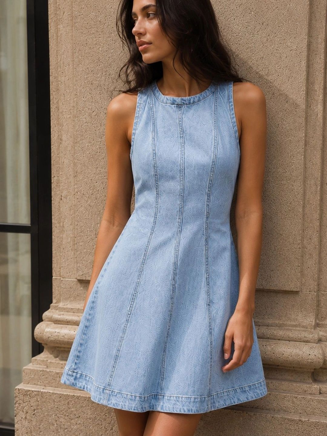 Denim A-Line Dress