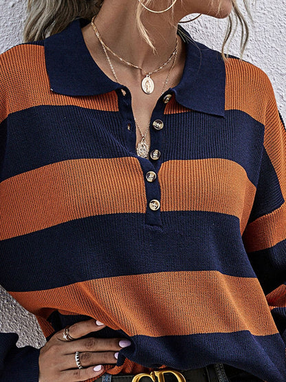 Women Striped Sweatshirt