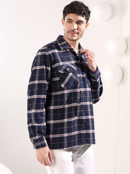 Men Tartan Checks Checked Casual Shirt
