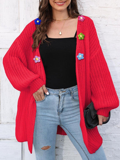 Women Cardigan with Applique Detail