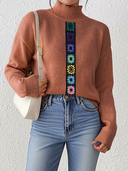 Women Printed Pullover with Embellished Detail