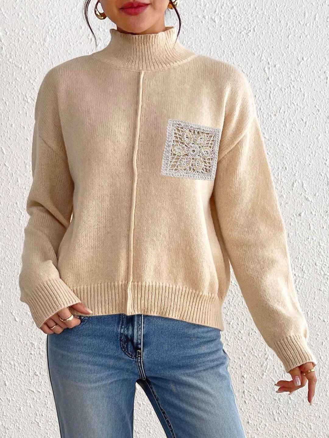 Women Pullover with Embellished Detail
