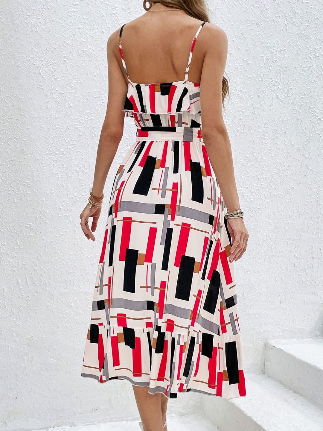 Print Fit & Flare Midi Dress