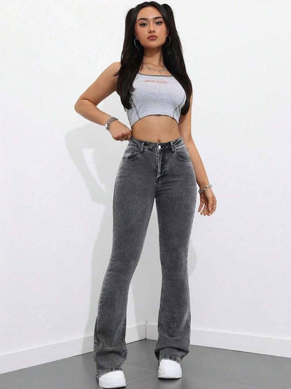 Women Bootcut High-Rise Light Fade Stretchable Jeans
