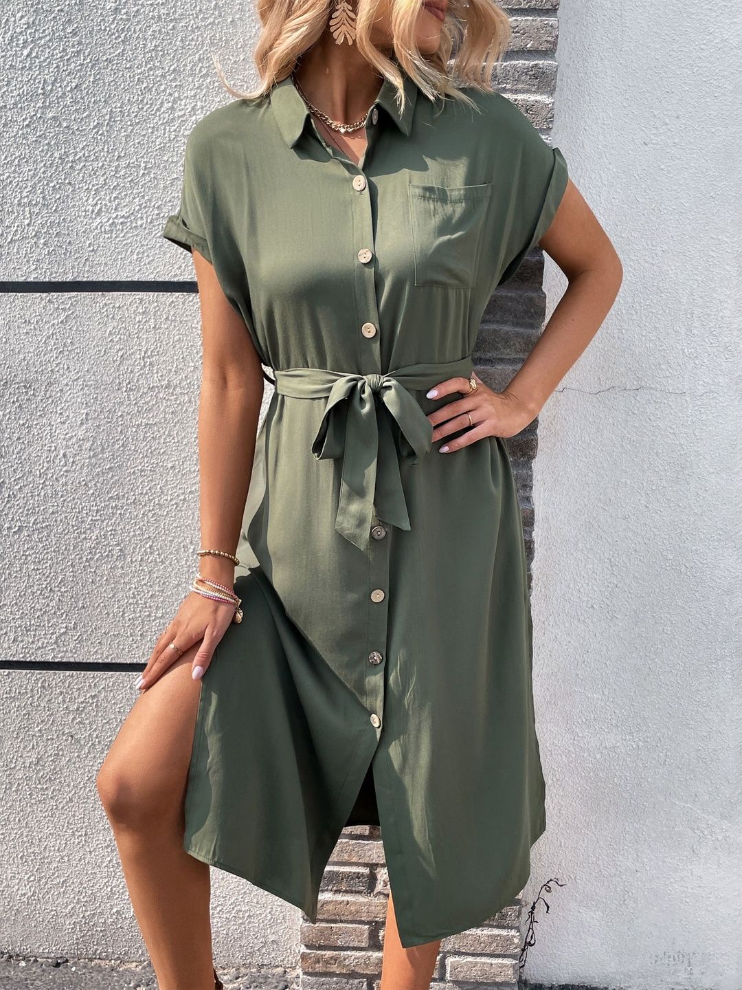 Shirt Midi Dress