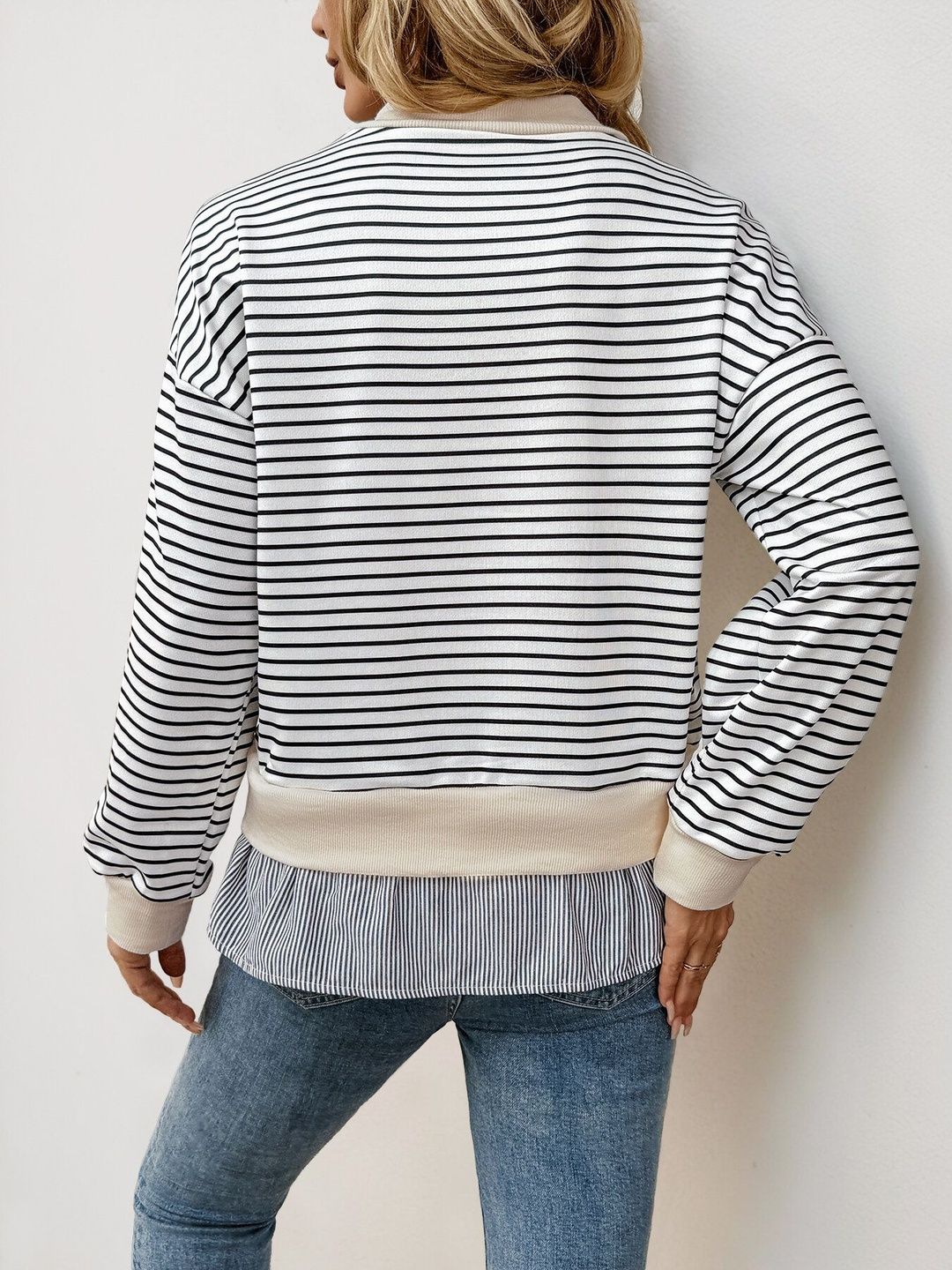 Women Striped Sweatshirt