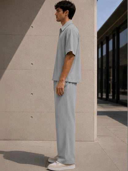 Solid Shirt with Trousers