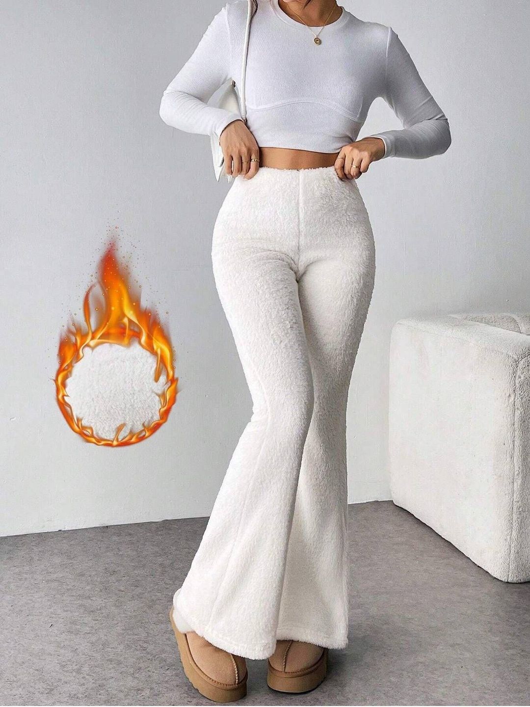 NOWI Women High-Rise Easy Wash Trousers