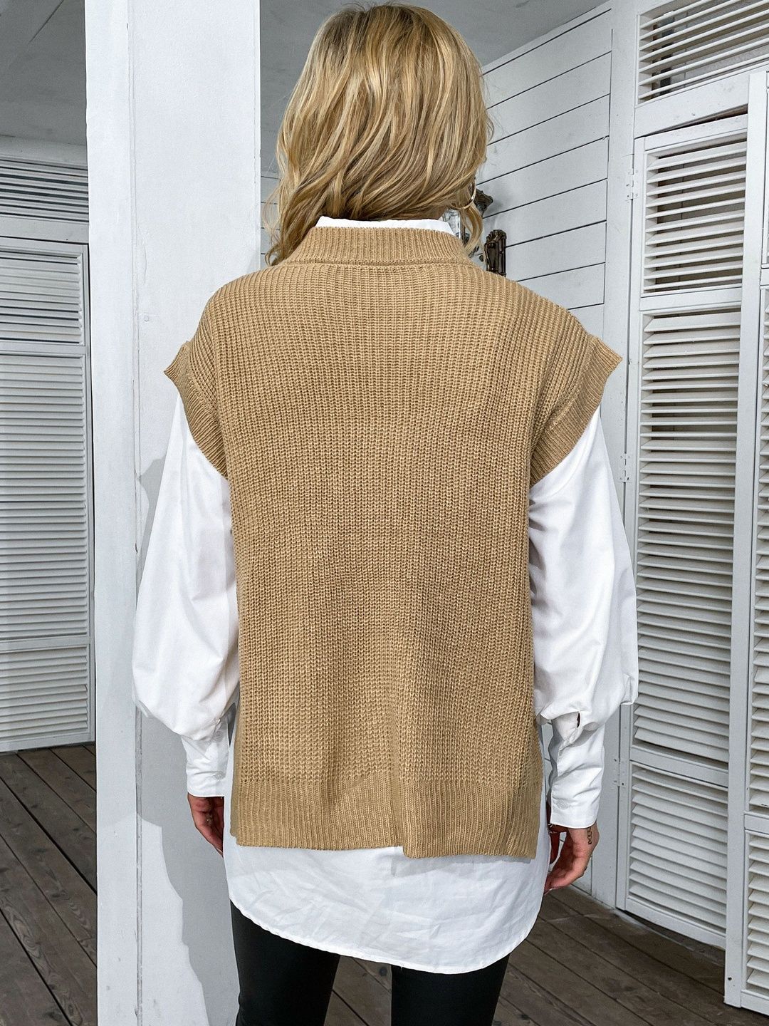 Women's Grey Nowi Women Cable Knit Sweater Vest
