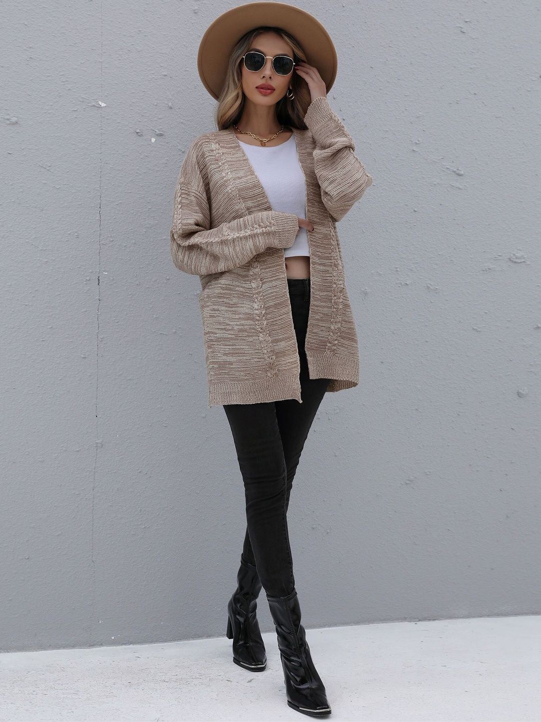 Women's Beige Colourblocked