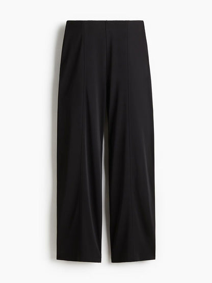Women Straight Fit High-Rise Pleated Trousers