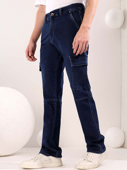 Men Straight Fit Mid-Rise Jeans