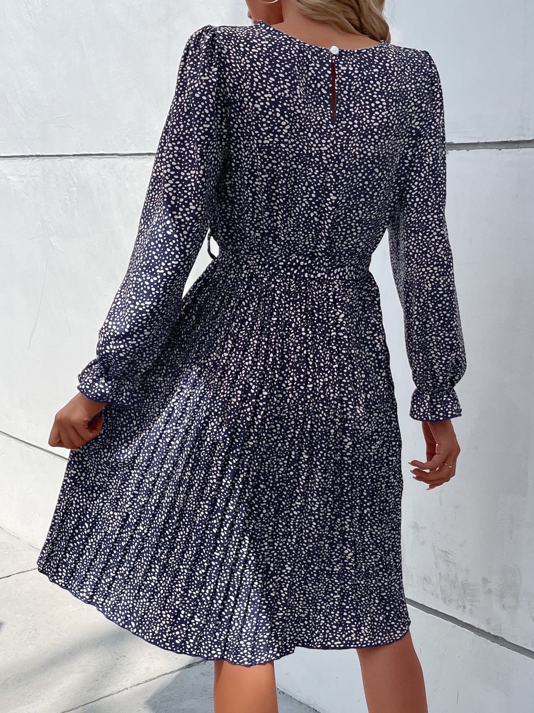 Women's Grey Nowi Print Fit & Flare Dress