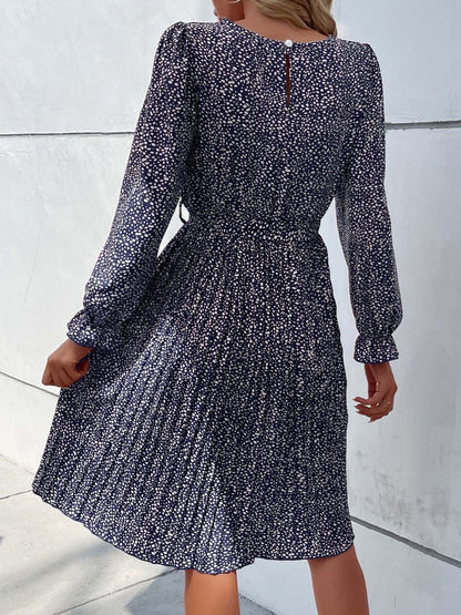 Women's Grey Nowi Print Fit & Flare Dress