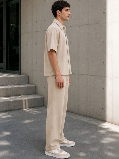 Solid Shirt with Trousers