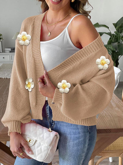 Women Cardigan with Applique Detail