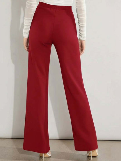 Women Straight Fit Wrinkle Free Trousers