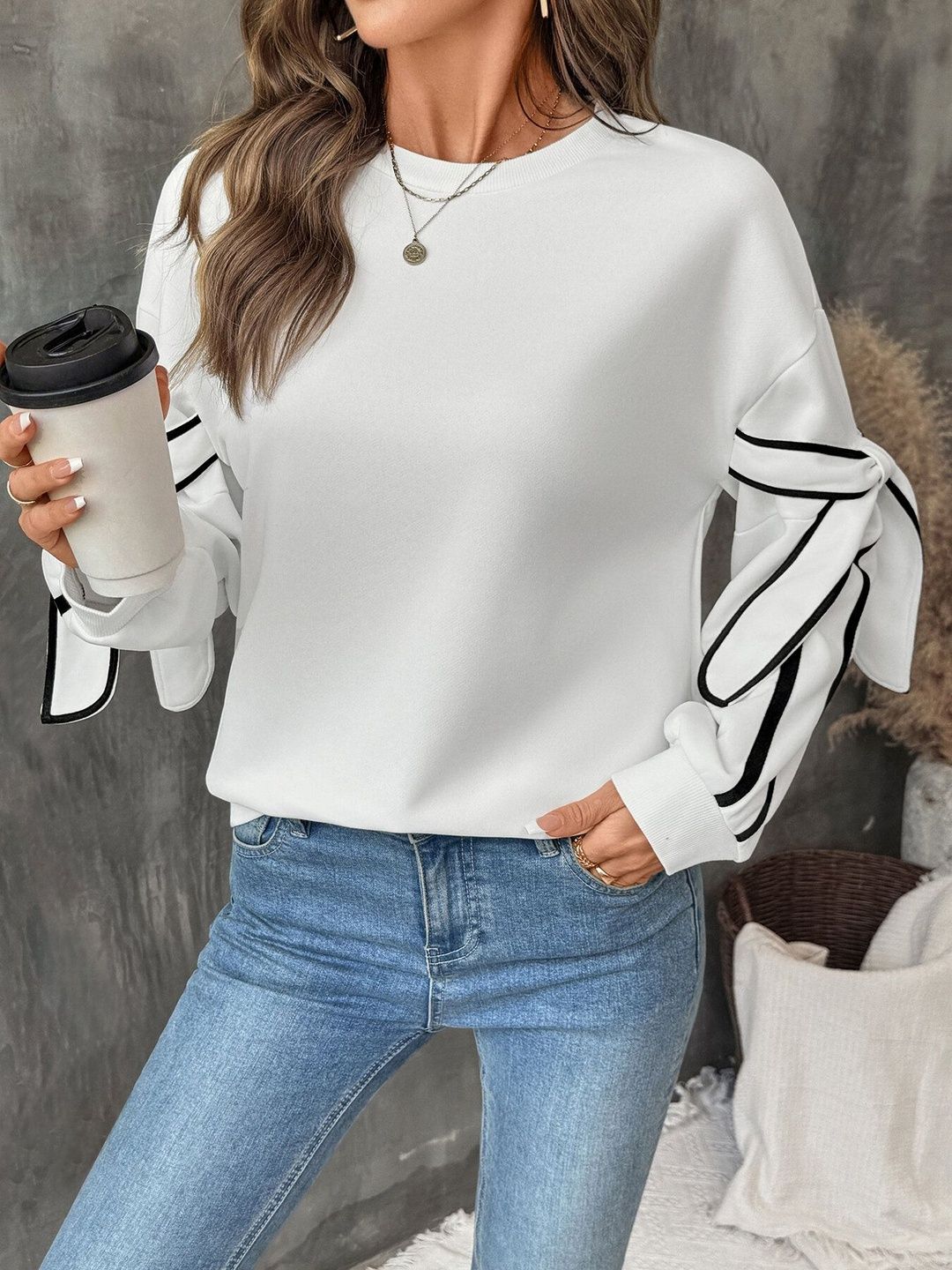 Women Colourblocked Sweatshirt