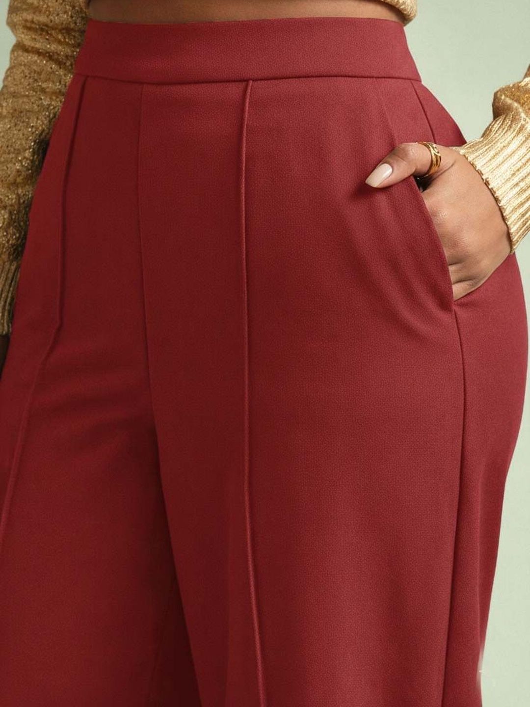 Women Wrinkle Free Trousers