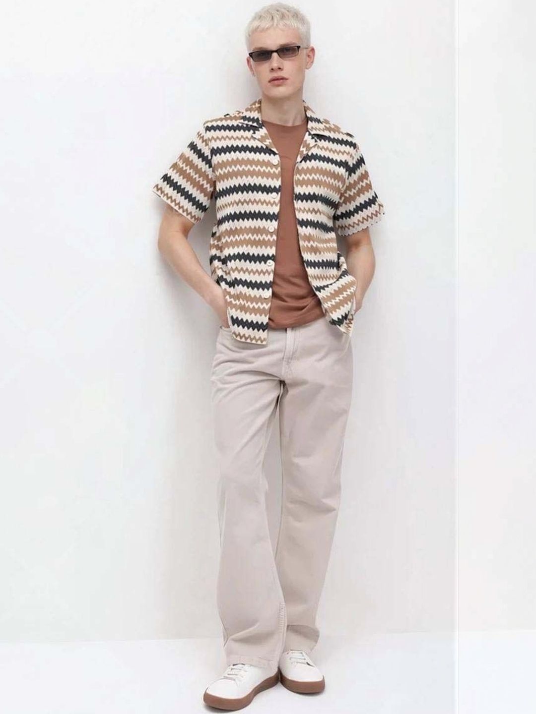 Textured Cotton Casual Shirt