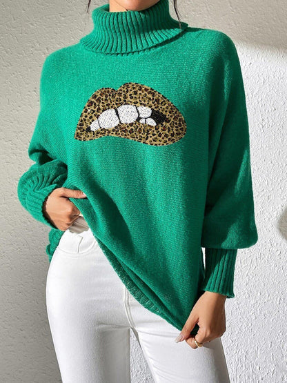 Women Animal Printed Pullover with Embellished Detail