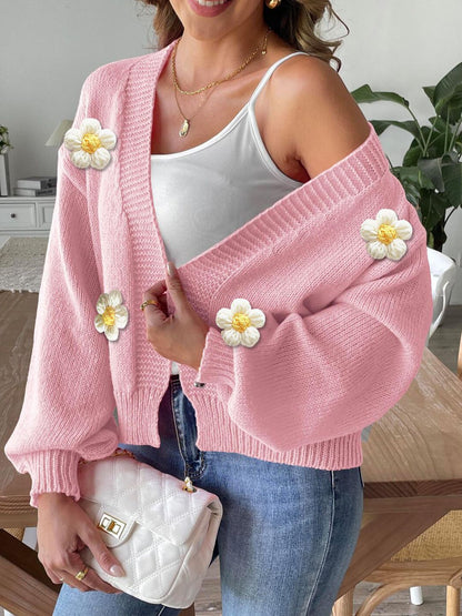 Women Cardigan with Applique Detail