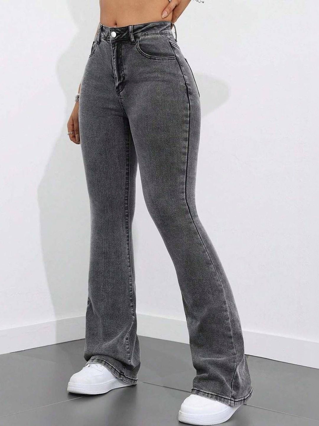 NOWI Women Bootcut High-Rise Light Fade Stretchable Jeans