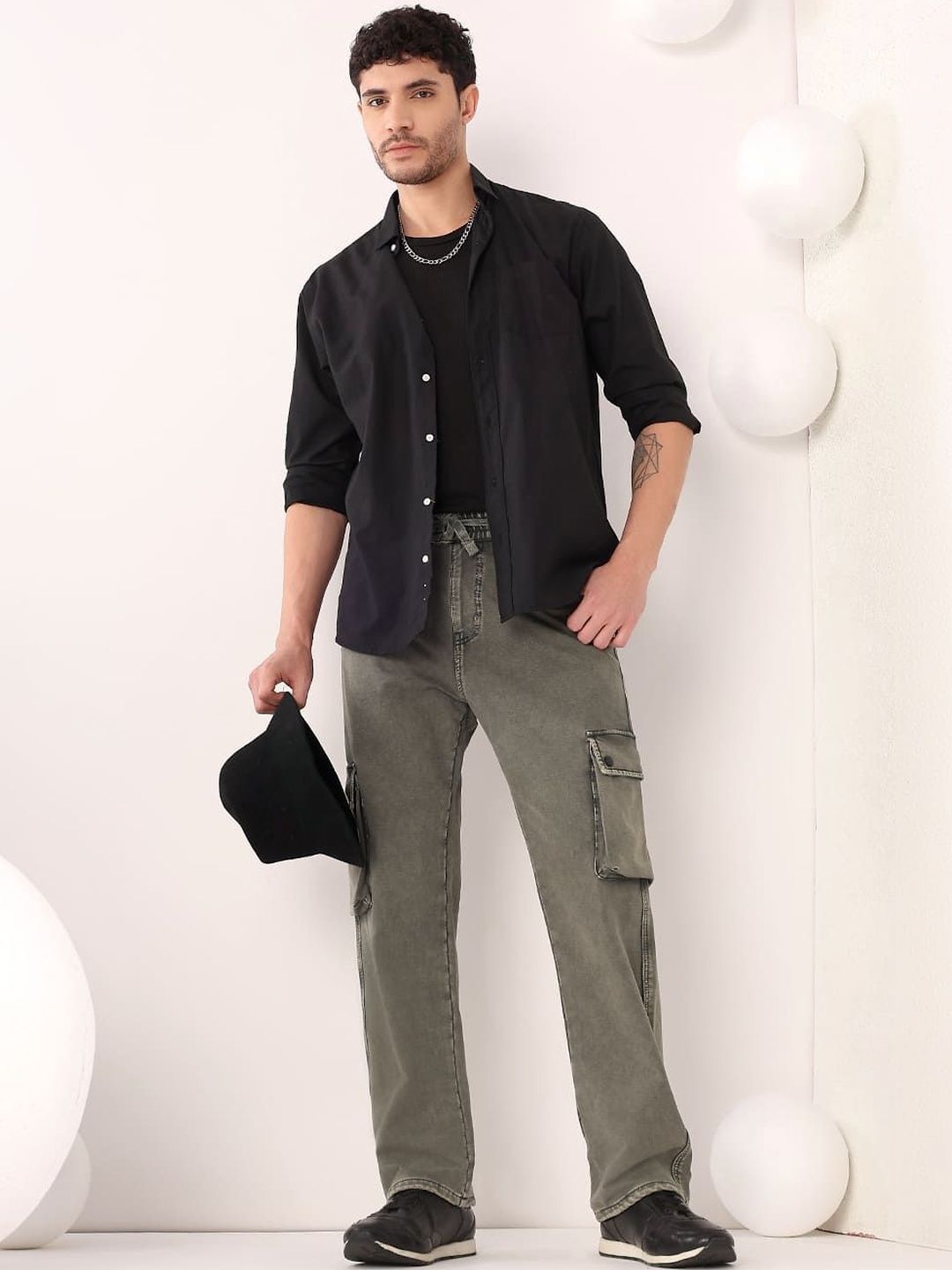 NOWI Men Jogger Mid-Rise Light Fade Stretchable Jeans