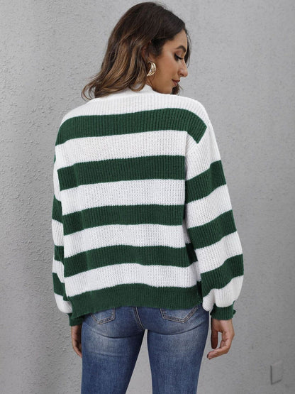 Women Striped Cardigan