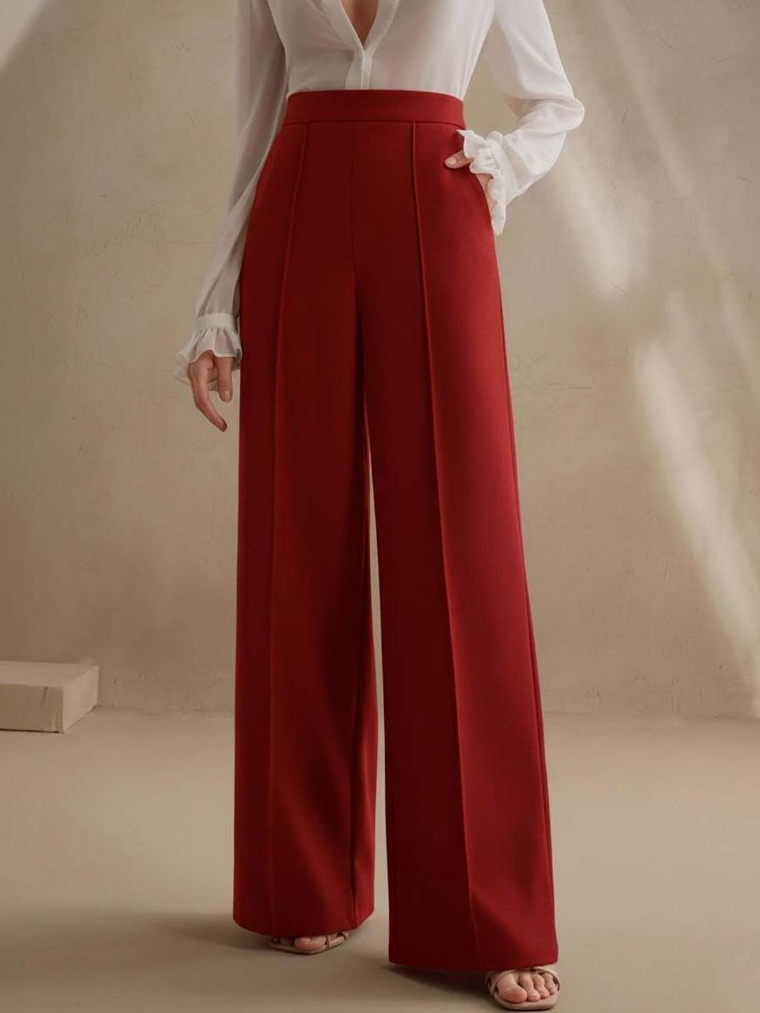 Women Wrinkle Free Trousers