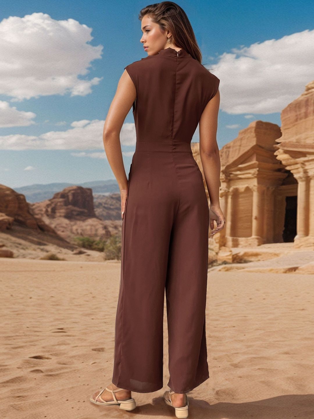 Cowl Neck Basic Jumpsuit