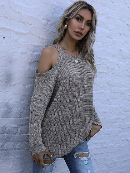 Women's Beige Pullover Blend Printed Regular Fit