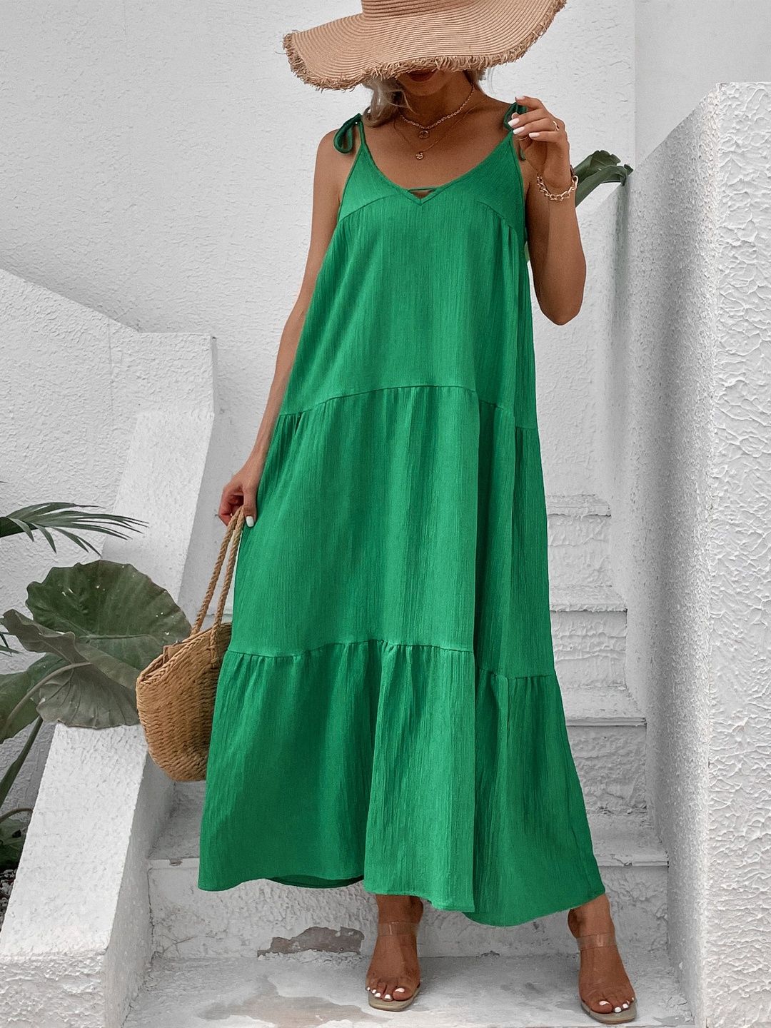 Casual Solid Maxi Dress