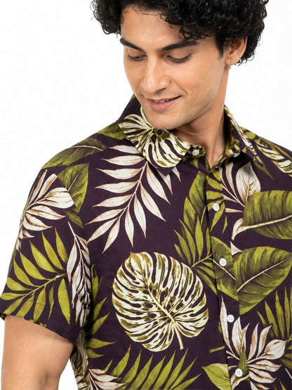 Men Comfort Floral Printed Casual Shirt
