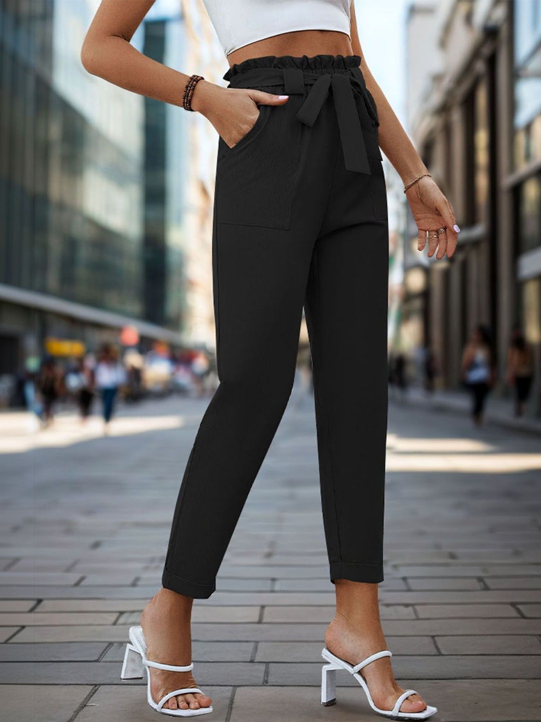 Women High-Rise Non Iron Trousers