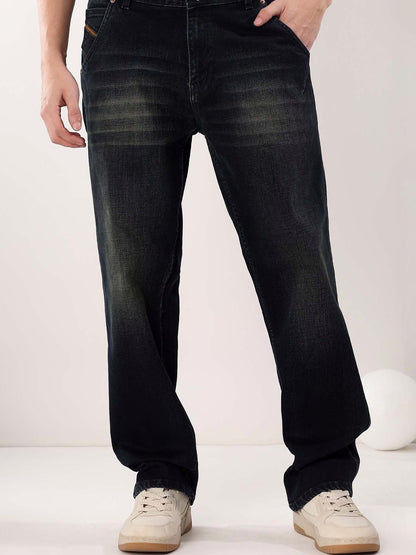 Straight Fit Mid-Rise Light Fade Jeans Denim - Nowi Korean Fashion