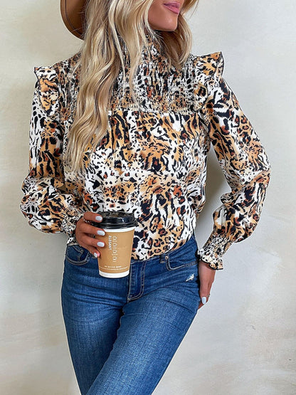 Nowi Stylish Leopard Print Top - Nowi Korean Fashion