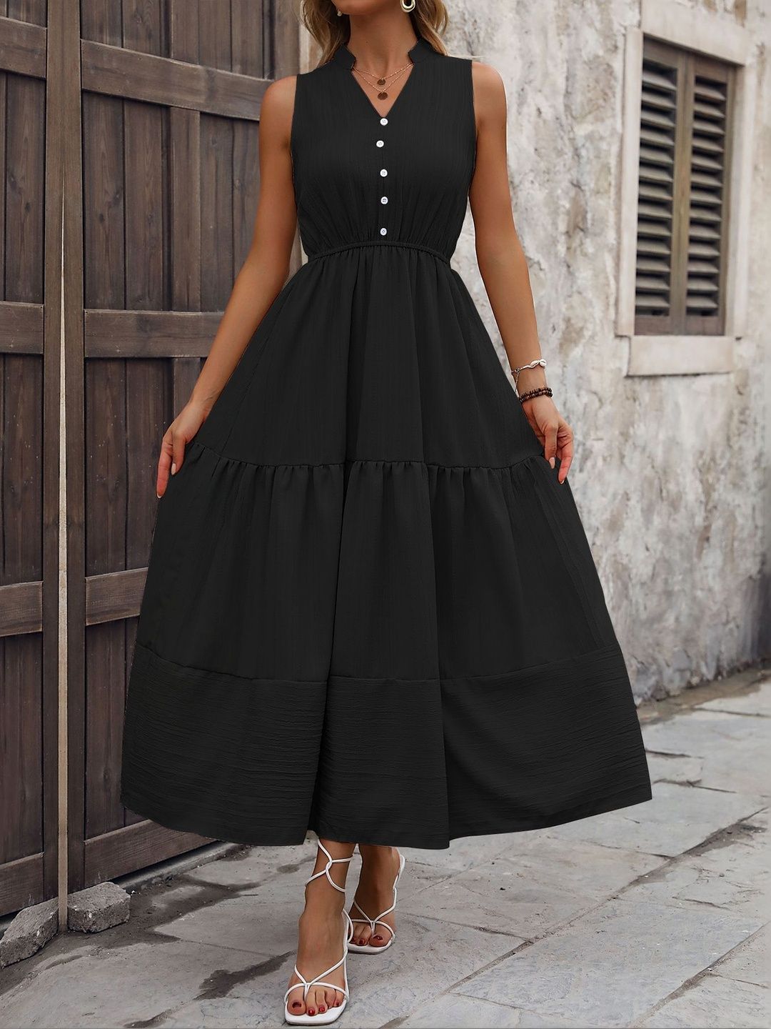 Fit & Flare Maxi Dress