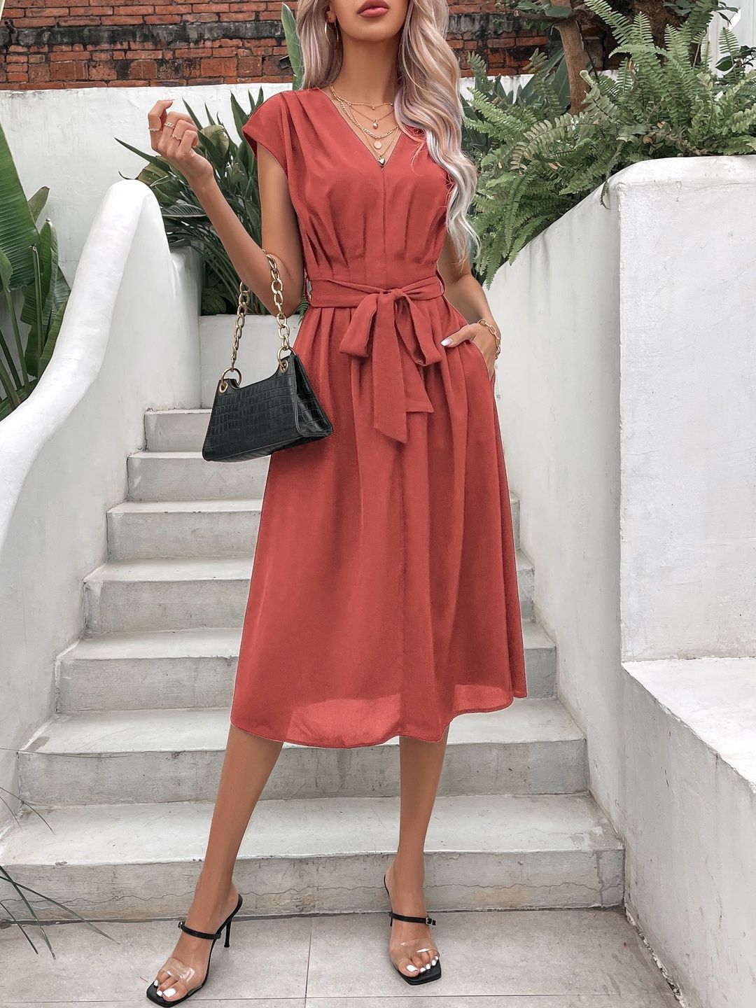 A-Line Midi Dress