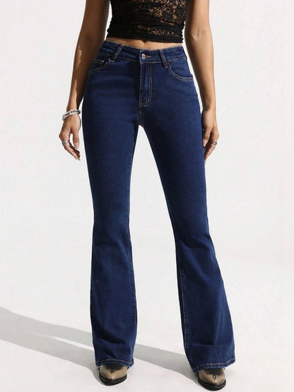 Women Flared High-Rise Stretchable Jeans