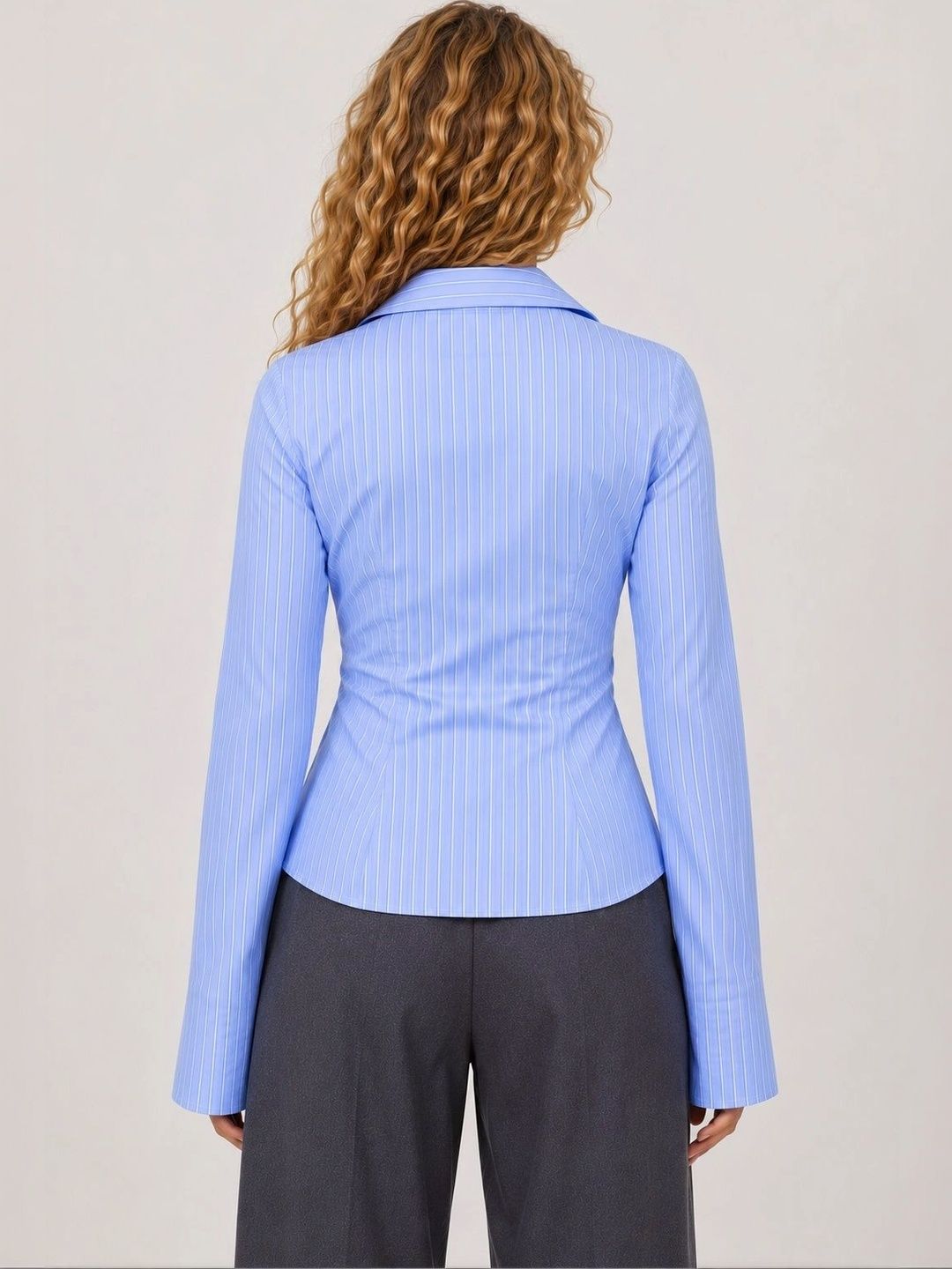 Women Slim Fit Striped Formal Shirt