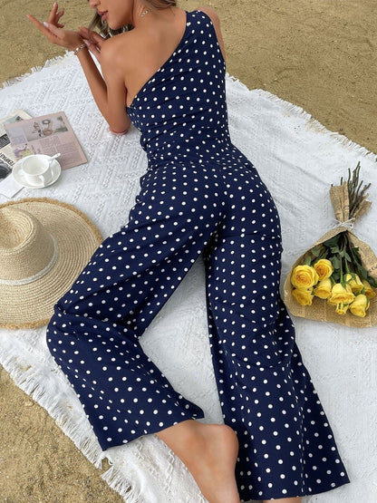Printed Basic Jumpsuit with Layered