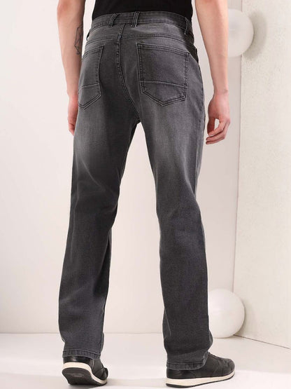 Men Straight Fit Mid-Rise Light Fade Jeans