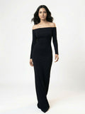 NOWI Off-Shoulder Bodycon Maxi Dress