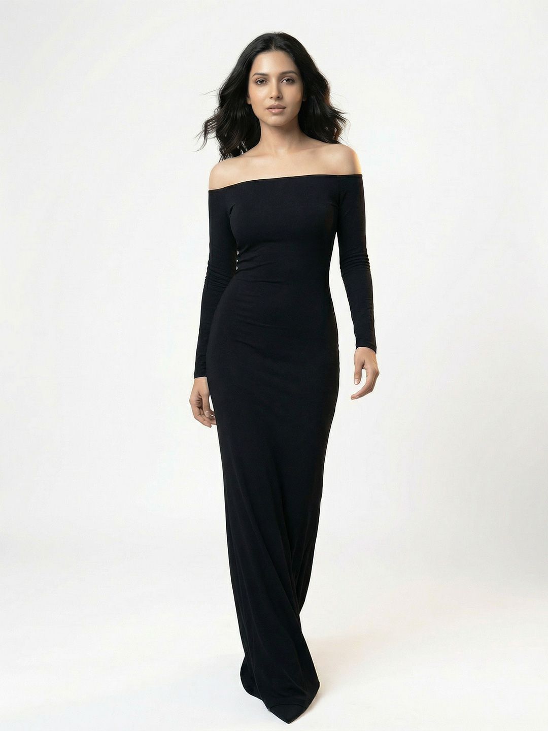 NOWI Off-Shoulder Bodycon Maxi Dress