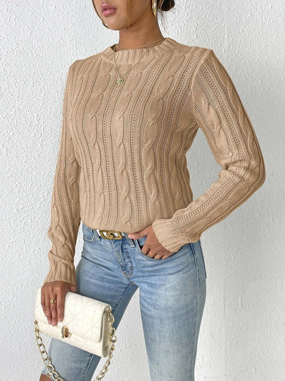 Women Cable Knit Pullover